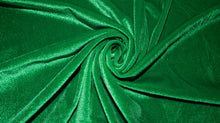 Load image into Gallery viewer, Green #59 Stretch Velvet Polyester Spandex 250 GSM Luxury Apparel Fabric 55&quot;-56&quot; Wide By The Yard