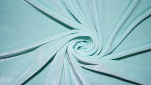 Mint #55 Stretch Velvet Polyester Spandex 250 GSM Luxury Apparel Fabric 55"-56" Wide By The Yard