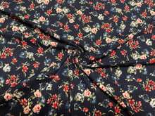 Load image into Gallery viewer, Floral Rib Knit Print #39 4x2 Jersey Knit Polyester Rayon Spandex Stretch 190GSM Apparel Fabric 58&quot;-60&quot; Wide By The Yard