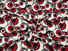 Load image into Gallery viewer, Scary Eyeballs Halloween DBP Print #299 Double Brushed Polyester Spandex Apparel Stretch Fabric 190 GSM 58&quot;-60&quot; Wide By The Yard