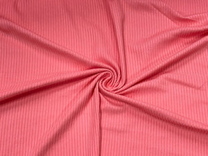 Rose DBP 4X2 Rib Knit #19 Double Brushed Polyester Spandex Stretch 190GSM Apparel Fabric 58"-60" Wide By The Yard