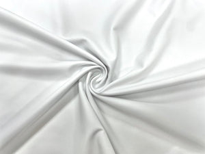 Matte White Pleather #2 Faux Leather Stretch Vinyl Polyester Spandex 190 GSM Apparel Craft Fabric 58"-60" Wide By The Yard