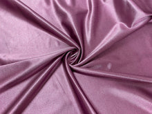 Load image into Gallery viewer, Lilac Satin Stretch Knit #5 240 GSM Shiny 2-Way Stretch Fabric Polyester Spandex Casino Apparel Craft Fabric 58&quot;-60&quot; Wide By The Yard