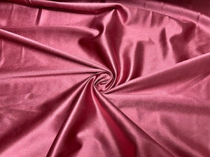 Mauve Satin Stretch Knit #20 240 GSM Shiny 2-Way Stretch Fabric Polyester Spandex Casino Apparel Craft Fabric 58"-60" Wide By Yard