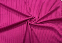 Load image into Gallery viewer, Magenta DBP 8X3 Rib Knit #8 Double Brushed Polyester Spandex Stretch 190GSM Apparel Fabric 58&quot;-60&quot; Wide By The Yard