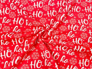 Ho-Ho-Ho Bullet Print #588 Ribbed Scuba Techno Double Knit 2-Way Stretch Poly Spandex Apparel Craft Fabric 58"-60" Wide BTY