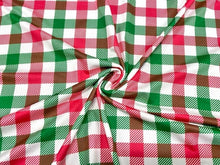 Load image into Gallery viewer, Christmas Plaid Xmas DBP Print #681 Double Brushed Polyester Spandex Apparel Stretch Fabric 190 GSM 58&quot;-60&quot; Wide By The Yard