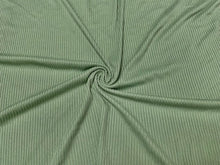 Load image into Gallery viewer, Sage DBP 4X2 Rib Knit #44 Double Brushed Polyester Spandex Stretch 190GSM Apparel Fabric 58&quot;-60&quot; Wide By The Yard