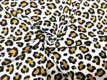 Load image into Gallery viewer, Leopard Animal Mustard Cotton Spandex Print #40 230GSM Jersey Knit Stretch Exercise Apparel Fabric Photography 58&quot;-60&quot; Wide By The Yard