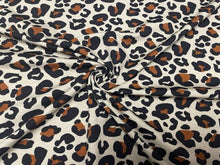 Load image into Gallery viewer, Animal Print Brown Cotton Spandex Print #55 230GSM Jersey Knit Stretch Exercise Apparel Fabric Photography 58&quot;-60&quot; Wide By The Yard