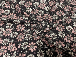 Brittany Frost Designs Spooky Floral Cotton Spandex Print #92 230GSM Jersey Knit Stretch Exercise Apparel Fabric 58"-60" Wide By The Yard