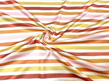 Load image into Gallery viewer, Fall Stripe DBP Print #826 Double Brushed Polyester Spandex Apparel Stretch Fabric 190 GSM 58&quot;-60&quot; Wide By The Yard