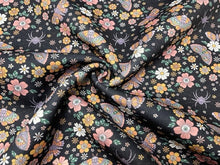 Load image into Gallery viewer, Boho Butterfly Super Scuba Techno Print #139 Double Knit Stretch Fabric Poly Spandex Apparel Craft Fabric 58&quot;-60&quot; Wide By The Yard