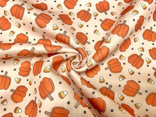 Load image into Gallery viewer, Brittany Frost Designs Pumpkins Super Scuba Techno Print #150 Double Knit Stretch Fabric Poly Spandex Fabric 58&quot;-60&quot; Wide By The Yard