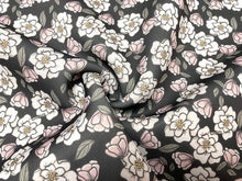 Load image into Gallery viewer, Brittany Frost Designs Magnolia Floral Super Scuba Techno Print #151 Double Knit Stretch Fabric Poly Spandex Fabric 58&quot;-60&quot; Wide By The Yard