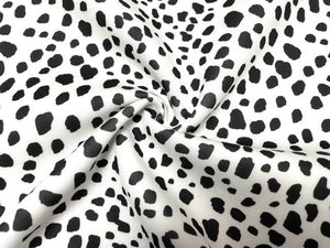 Dalmatian Spot Animal Super Scuba Techno Print #91 Double Knit Stretch Fabric Poly Spandex Apparel Craft Fabric 58"-60" Wide By The Yard