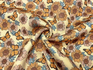 Brittany Frost Designs Butterflies Super Scuba Print #133 Knit Stretch Fabric Poly Spandex Apparel Craft Fabric 58"-60" Wide By The Yard