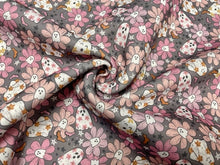 Load image into Gallery viewer, Brittany Frost Designs Floral Ghosts Super Scuba Techno Print #177 Double Knit Stretch Fabric Poly Spandex Fabric 58&quot;-60&quot; Wide By The Yard