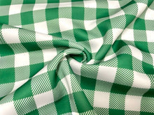 Load image into Gallery viewer, Buffalo Plaid Green Super Scuba Techno Print #188 Double Knit Stretch Fabric Poly Spandex Apparel Craft Fabric 58&quot;-60&quot; Wide By The Yard