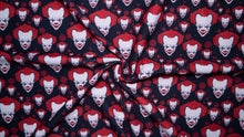 Load image into Gallery viewer, Scary Clown Bullet Print #299 Ribbed Scuba Techno Double Knit 2-Way Stretch Poly Spandex Apparel Craft Fabric 58&quot;-60&quot; Wide BTY