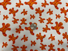 Load image into Gallery viewer, Gingerbread Man Bullet Print #470 Ribbed Scuba Techno Double Knit 2-Way Stretch Poly Spandex Apparel Craft Fabric 58&quot;-60&quot; Wide BTY