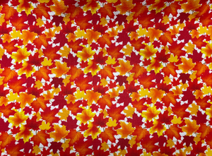 Fall Leaves Bullet Print #430 Ribbed Scuba Techno Double Knit 2-Way Stretch Poly Spandex Apparel Craft Fabric 58"-60" Wide BTY