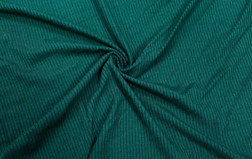 Green Oasis Poly Cotton Spandex 4x2 Rib Knit Fabric by