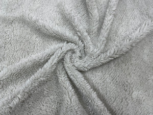 Glacier Gray Sherpa Faux Fur #34 100% Polyester Medium Pile Super Soft Stretch Fabric Very Soft 58"-60" Wide By The Yard