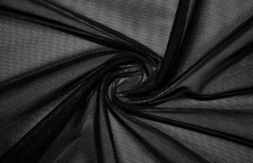 Power Mesh Polyester Rhinestones Fabric - Black - 4 Way Stretch Mesh Fabric  Sold by Yard