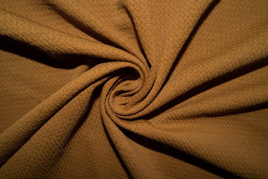 Camel Polyester/Lycra Suede Techno Double Knit - NY Designer - 56W